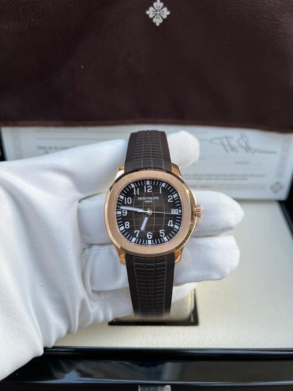 Patek Philippe Aquanaut 5167R-001 40mm Rose Gold Brown Dial Automatic Watch