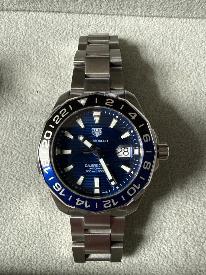TAG Heuer Aquaracer 300M GMT WAY201T.BA0927 43mm Blue Dial Automatic Watch