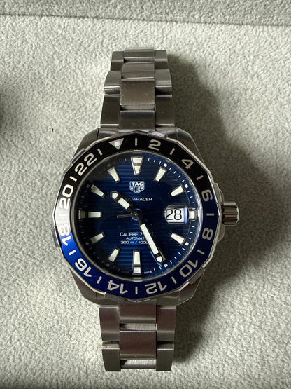 TAG Heuer Aquaracer 300M GMT WAY201T.BA0927 43mm Blue Dial Automatic Watch