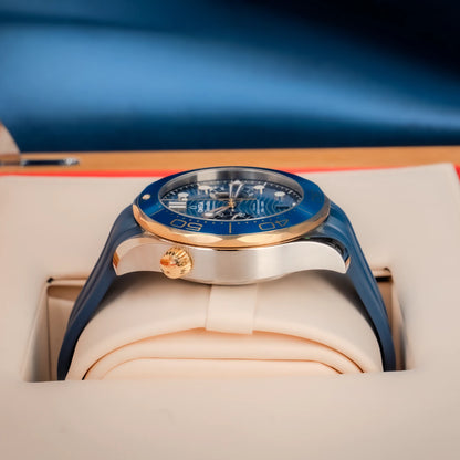 OMEGA Seamaster Diver 300M 44mm Two-Tone Blue Dial Automatic Chronograph Watch