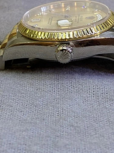 Rolex Day-Date 18239B 36mm 18K Tridor Champagne Diamond Dial President Bracelet