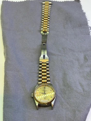 Rolex Day-Date 18239B 36mm 18K Tridor Champagne Diamond Dial President Bracelet