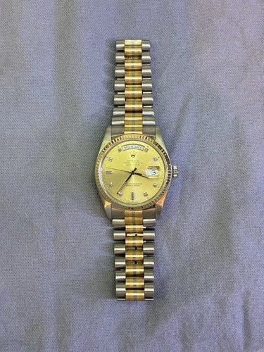 Rolex Day-Date 18239B 36mm 18K Tridor Champagne Diamond Dial President Bracelet