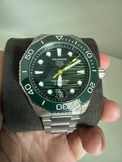 TAG Heuer Aquaracer Professional 300 Date WBP5116.BA0013 42mm Green Dial Automatic Watch