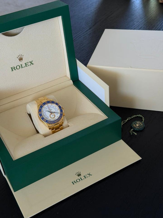 Rolex Yacht-Master II 116688 44mm 18K Yellow Gold White Dial Blue Cerachrom Bezel