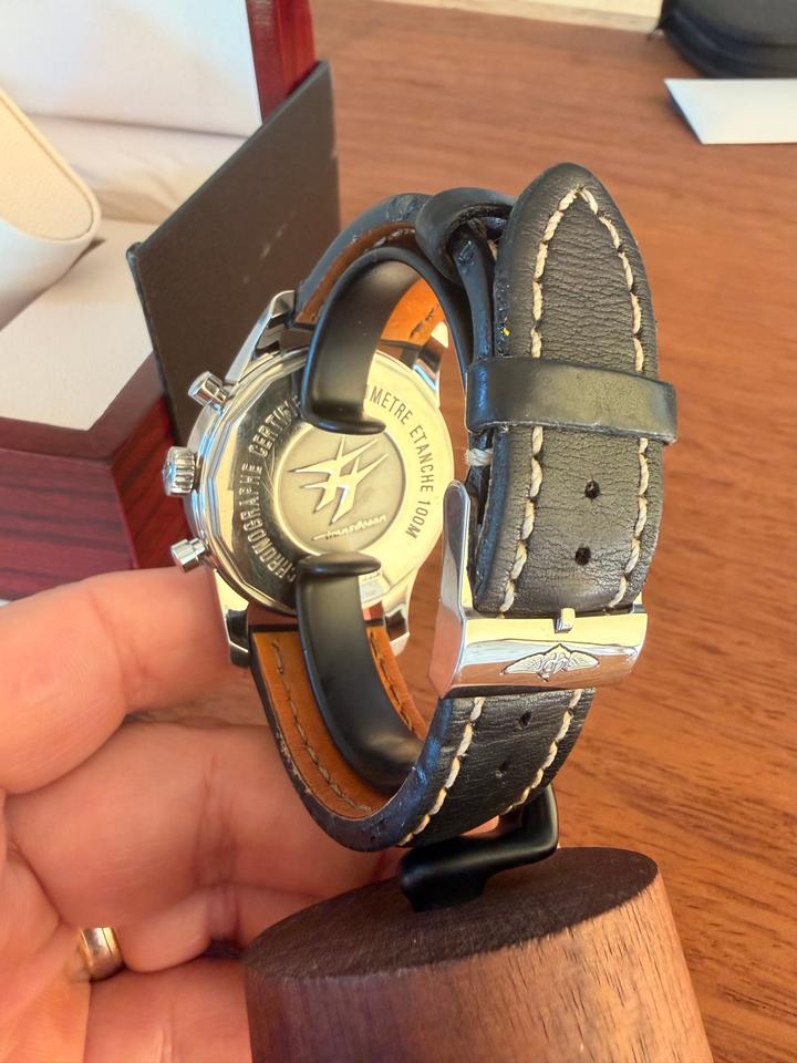 Breitling Transocean Chronograph Unitime UB0510 44mm Black Dial Automatic Watch