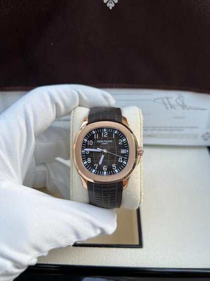 Patek Philippe Aquanaut 5167R-001 40mm Rose Gold Brown Dial Automatic Watch