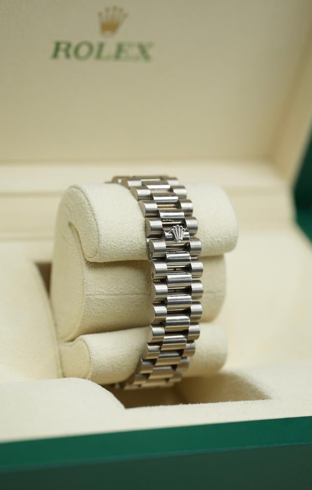 Rolex Day-Date 36 18239 36mm White Gold Grey Diamond Dial Jubilee Bracelet