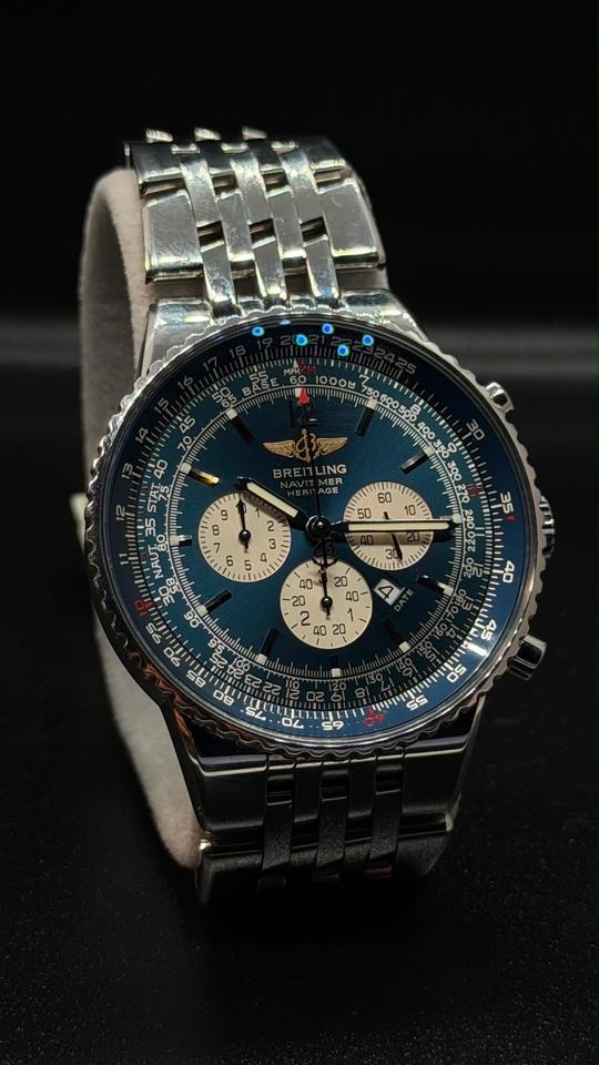 Breitling Navitimer Heritage A35350 43mm Blue Dial Automatic Chronograph Watch