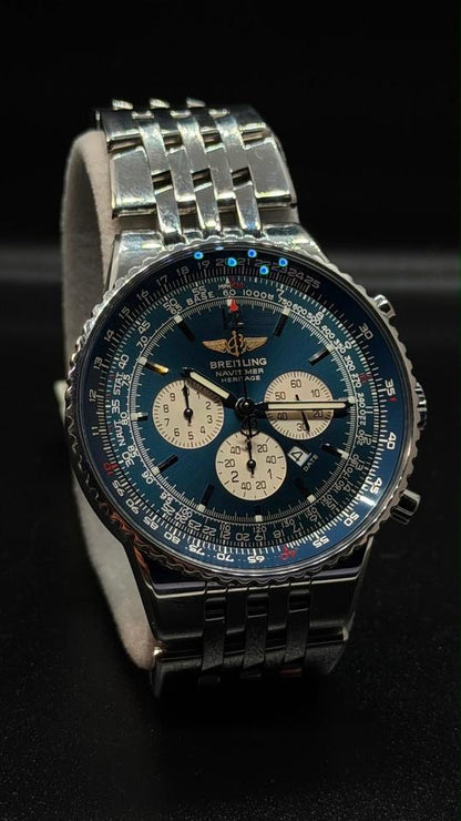 Breitling Navitimer Heritage A35350 43mm Blue Dial Automatic Chronograph Watch